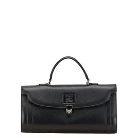 Burberry Nova Check Shadow Horse Handbag in Black Leather for Women