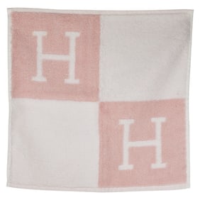 Hermes Hermès Carre Towel Avalon Hand Towel, Pink Rose Lila Cotton, Women's