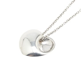 Tiffany & Co. Folded Heart Necklace in 925 Sterling Silver for Women. TIFFANY