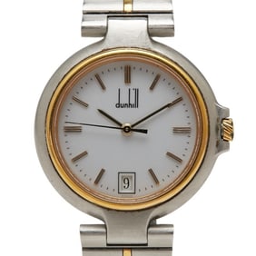 Dunhill Women's Quartz Watch with White Dial and Stainless Steel Plated