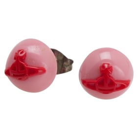 Vivienne Westwood Orb Earrings in Pink, Silver, Plastic, and Metal for Women.