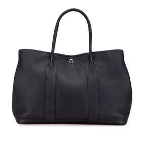 Hermès Garden Party PM Tote Bag, Black with Silver Hardware and Negonda, Women's, HERMES