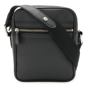 LOUIS VUITTON Taiga Dimitri Shoulder Bag in Leather, Ardoise Black, M32462