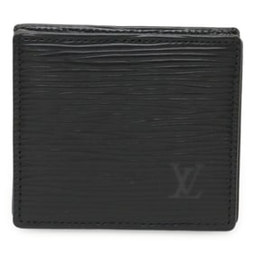 LOUIS VUITTON Epi Porte-Monnaie Boite Coin Case, Square Leather, Noir Black, M63692