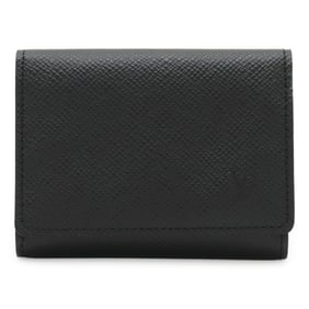 LOUIS VUITTON Taiga Envelope Carte de Visite Card Case, Leather, Ardoise, Black, M30922