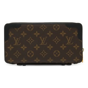 LOUIS VUITTON Monogram Daily Organizer Round Long Wallet Travel Case in Noir and Black, M60679