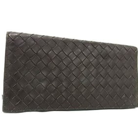 BOTTEGA VENETA Intrecciato Wallet 120697 Brown Leather Men's Bi-fold Long