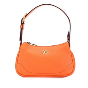 Gucci GG Marmont Aphrodite Handbag One-Shoulder Bag 739076 Orange Leather Women's GUCCI