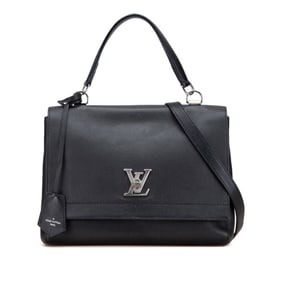 Louis Vuitton Lockme 2 Cartable Handbag/Shoulder Bag, 2-Way, M50250, Noir Black Calfskin Leather,
