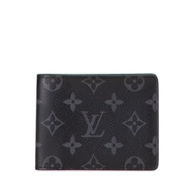 Louis Vuitton Monogram Eclipse Portefeuille Multiple Bifold Wallet M61695 Black Men's LOUIS VUITTON