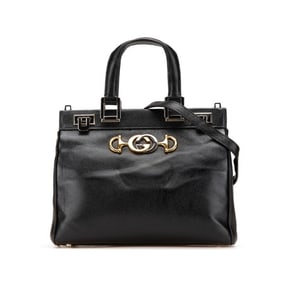 Gucci Zumi Small Handbag/Shoulder Bag 2WAY 569712 Black Leather Women's GUCCI