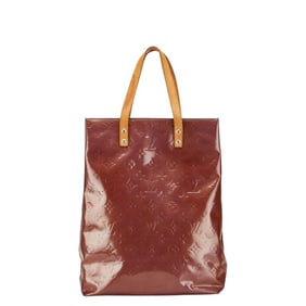 Louis Vuitton Monogram Vernis Reed MM Tote Bag M91087 Purple and Brown Patent Leather Women's LOUIS