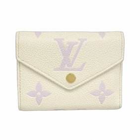 Louis Vuitton Monogram Empreinte Portefeuille Victorine Tri-fold Wallet M82925 White/Purple Women's