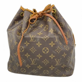 Louis Vuitton Monogram Petit Noe Shoulder Bag M42226 Brown Women's