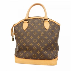 Louis Vuitton Monogram Lockit Handbag M40102 Brown Women's