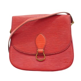 Louis Vuitton Epi Saint-Cloud Shoulder Bag M52197 Castilian Red for Women