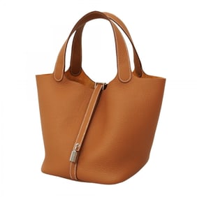 Hermes Hermès Picotin Lock MM Handbag in Taurillon Clemence Leather, Gold, K Stamp, Women's