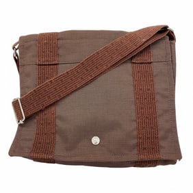 Hermes Hermès Air Line Bassus PM Shoulder Bag in Brown Canvas for Women