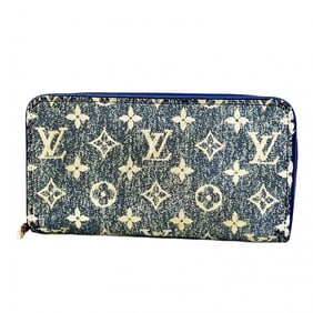 Louis Vuitton Monogram Jacquard Denim Zippy Wallet M81226 Blue Men's and Women's