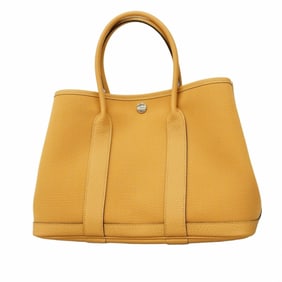 Hermes Hermès Garden TPM Toile Officier Paille Tote Bag, K Stamp, Women's