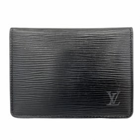 Louis Vuitton Epi Porto 2 Carte Vertical Pass Case M63202 Noir Men's/Women's