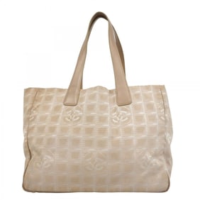 Chanel New Travel Nylon Tote Bag, Beige, Champagne, Women's