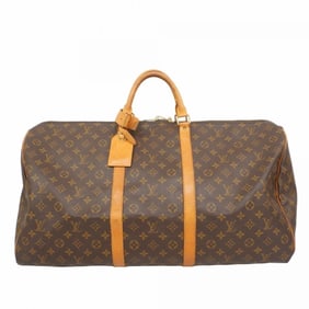 Louis Vuitton Monogram Keepall 60 Boston Bag M41422 Brown Men's and Women's