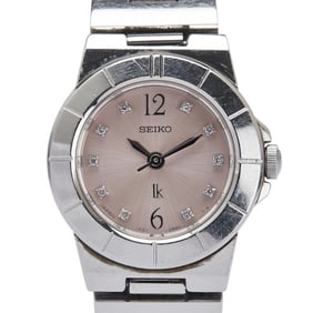 Seiko Lukia Watch 1F21-0L90 Quartz Pink Dial Stainless Steel Women's SEIKO