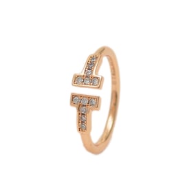 Tiffany T-wire ring, 18K gold, diamond