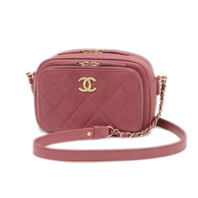 Chanel Matelasse Chain Shoulder Bag in Purple Caviar Leather with Gold Hardware