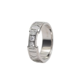 Tiffany Atlas Ring 3P Diamond K18WG