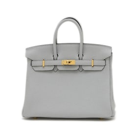 Hermes Hermès Birkin 25 Handbag, Togo Blue Glacier, Gold Hardware, K Stamp