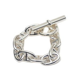 Hermes Chaine d'Ancre Bracelet TGM Silver SV925 9 Links