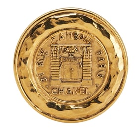 CHANEL 31 RUE CAMBON PARIS Cambon Brooch, Gold Plated, Women's