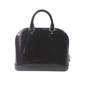 Louis Vuitton Women's Vernis Amaranth Alma PM Handbag M91611 SN4102