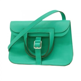 Hermes Hermès Arzan Mini Swift Handbag, Vert Verone, X Stamp, 2-Way Bag for Women