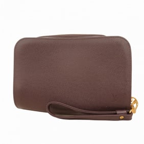 Louis Vuitton Taiga Baikal Clutch Bag M30186 Acajou Men's