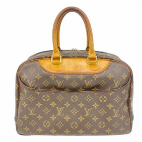 Louis Vuitton Monogram Deauville Handbag M47270 Brown Women's
