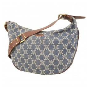 Celine Paris Macadam Denim Shoulder Bag, Blue, Women's