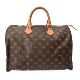 LOUIS VUITTON Monogram Speedy 35 Brown M41524 Women's Canvas Handbag
