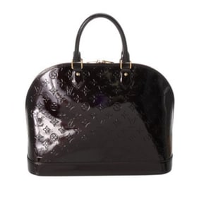 LOUIS VUITTON Monogram Vernis Alma GM Amaranth M93595 Women's Handbag