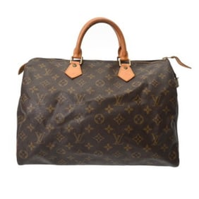 LOUIS VUITTON Monogram Speedy 35 Brown M41524 Women's Canvas Handbag