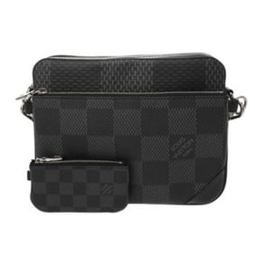 LOUIS VUITTON Damier Graphite Trio Messenger Bag in Black (N50017) - Men's Canvas Shoulder
