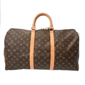 LOUIS VUITTON Monogram Keepall 50 Brown M41426 Unisex Canvas Boston Bag