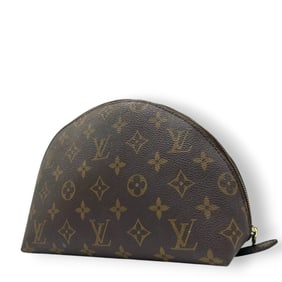 Louis Vuitton Cosmetic Pouch M47515 Monogram Half-Moon Shaped Makeup Pouch, Accessory Women's,