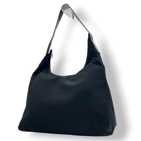 Salvatore Ferragamo shoulder bag/handbag in nylon and leather black (AQ-21 9653) for women, size 48