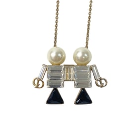Christian Dior Dior TELL ME DIOR Women's Gemini Necklace with Faux Pearls
