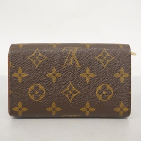 Louis Vuitton Monogram Porte Monnaie-Vieux-Tresor Wallet M61730 Brown Women's