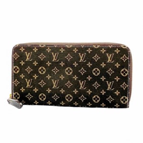 Louis Vuitton Monogram Mini Lin Zippy Wallet M95235 Ebene Women's