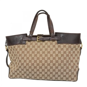 Gucci GG Canvas Tote Bag 106251 Brown Women's